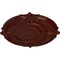 Ekena Millwork Attica Acanthus Leaf Medallion (Canopies up to 4 5/8"), 53 1/2"OD x 3 1/2"P, Brushed Mahogany CM53ATBMF - alternate 3